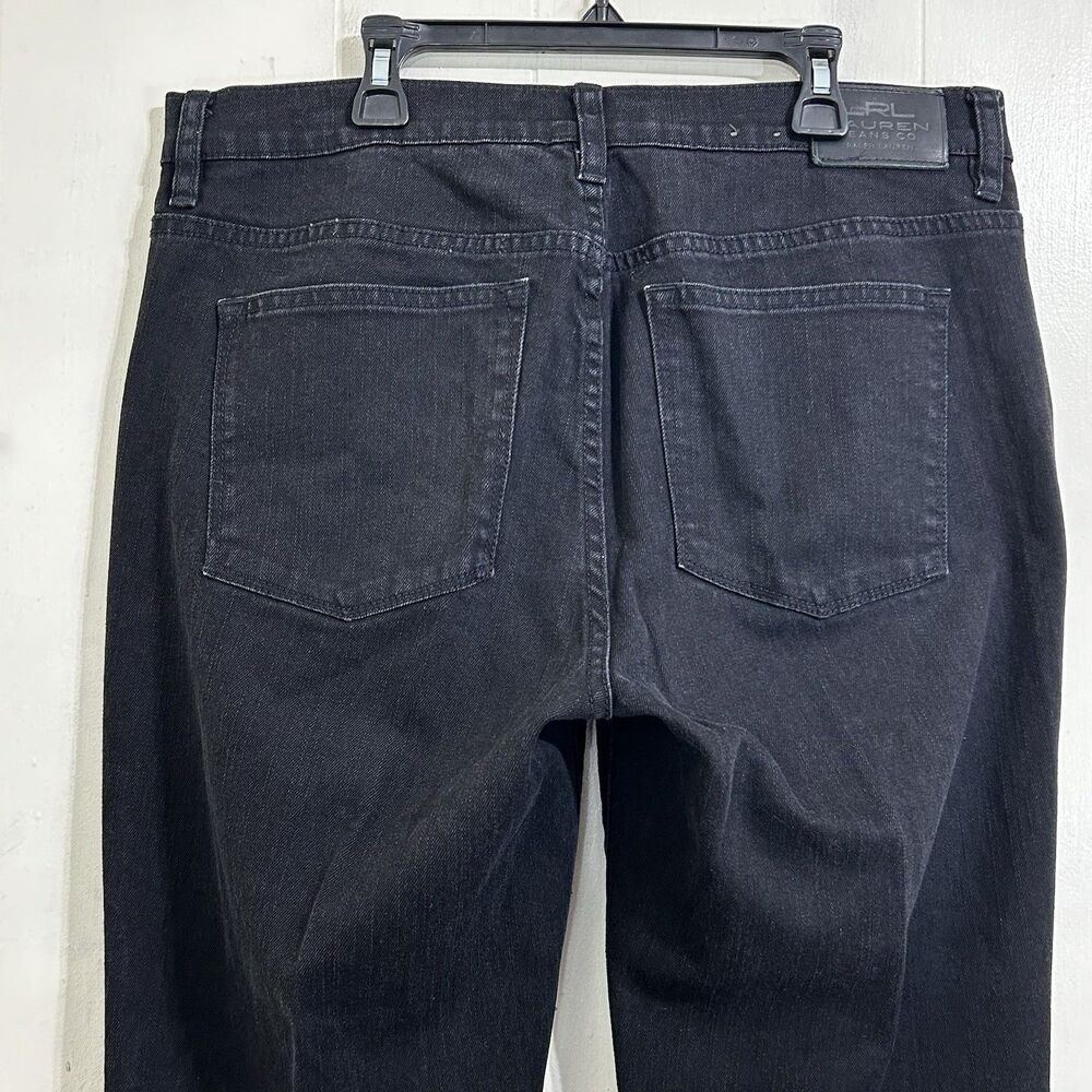 Ralph Lauren Straight Jeans Women’s size 12 Black Mid-Rise Pockets Denim Jeans - Picture 4 of 16